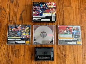Sega Saturn white Japanese console system in box Vampire Savior Cyberbots KoF 97