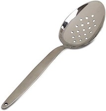 Chef Kunz Perforated Spoon 18/10 Stainless Steel Plating 9 Inch Basting Que...