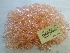 250 Pc. Yellow Gold 18 mm Starflake Sunburst Plastic Acrylic Craft Beads USA NOS