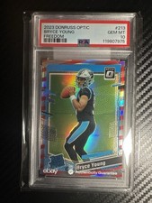 2023 Panini Donruss Optic Bryce Young #213 Red White Stripe Freedom PSA 10 Pant…