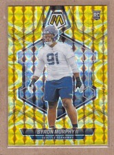Byron Murphy II 2024 Mosaic #316 Yellow Reactive Prizm RC Seattle Seahawks