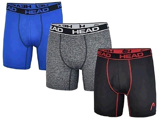 HEAD Mens Performance Underwear 3-PACK Boxer Briefs S-5XL Polyester/Spandex - Picture 14 of 23