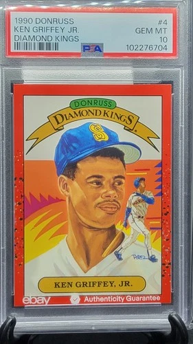 1990 Donruss Diamond Kings #4 Ken Griffey Jr. *RARE* (4% Gem Rate) PSA 10 💎👑