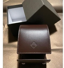 Patek Philippe Travel Watch Case – Dark Brown Leather Compact Model NWT Luxury