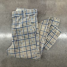 Vintage 50/60s Montgomery Ward Wards Youth Plaid Corduroy Pants 22 X 18 USA