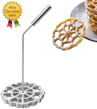 Bunuelos Mold with Handle Rosette Timbale Iron Set Aluminum Waffle Molds Handle