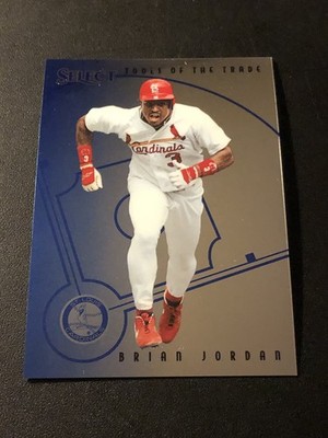 1997 Select Tools of the Trade Mirror Blue Brian Jordan Rusty Greer #21