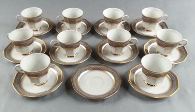 21 Pc  Vintage Winterling Marktleuthen Bavaria Demitasse 10 Cup & 11 Saucer Set