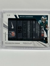 2021 Panini Immaculate Miles Sanders Shield Patch /4 Authentics #IL-MS Eagles