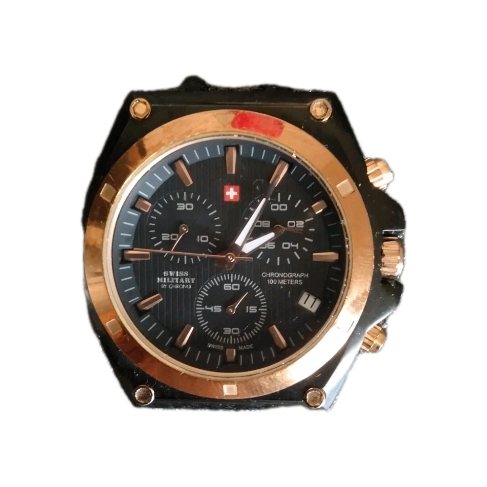 Swiss Military by Chrono Herren-Chronograph (SM34021.05) Armbanduhr Gold/Schwarz - Bild 2 von 4