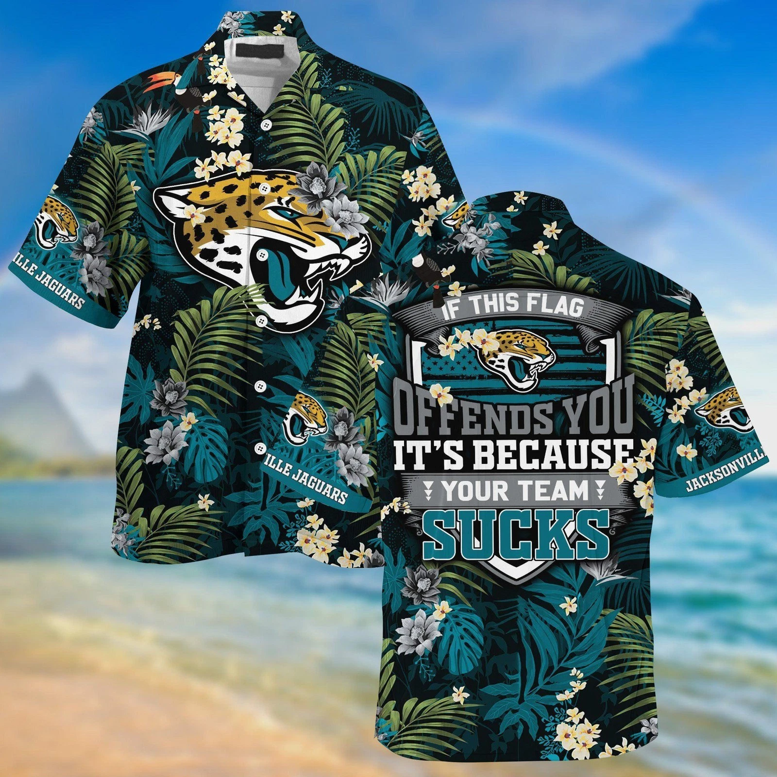 Jacksonville Football Bold Statement Hawaiian Shirt