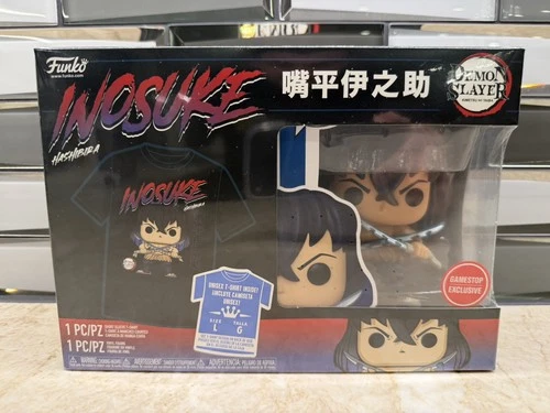 Funko Pop! and Tee Demon Slayer Inosuke Hashibara Unmasked GameStop Size Large