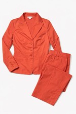 Pendleton Women s Coral Blazer Pants Suit Set Size 6 8 Cotton Stretch