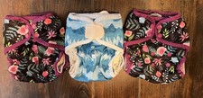 Thirsties ORGANIC One Size Pocket Diapers Multicolor Lot of 3