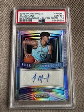 2019 Panini Prism Ja Morant Rookie Penmanship Silver Prism PSA 10