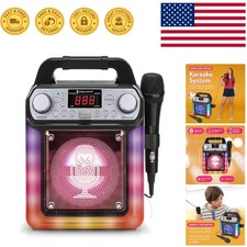 Compact Karaoke Machine with Bluetooth, HDMI  Fun Voice Effects - Family Fun