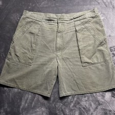 Vintage Orvis Green Stone Washed Aged Shorts RARE Size 40-42