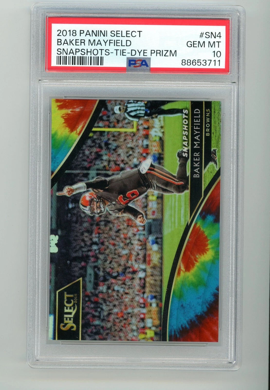 Baker Mayfield Panini Select Snapshots #SN4 Tie-Dye Prizm