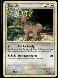Stantler Common - HGSS Unleashed 64/95 2010 LP+ Pokemon Card