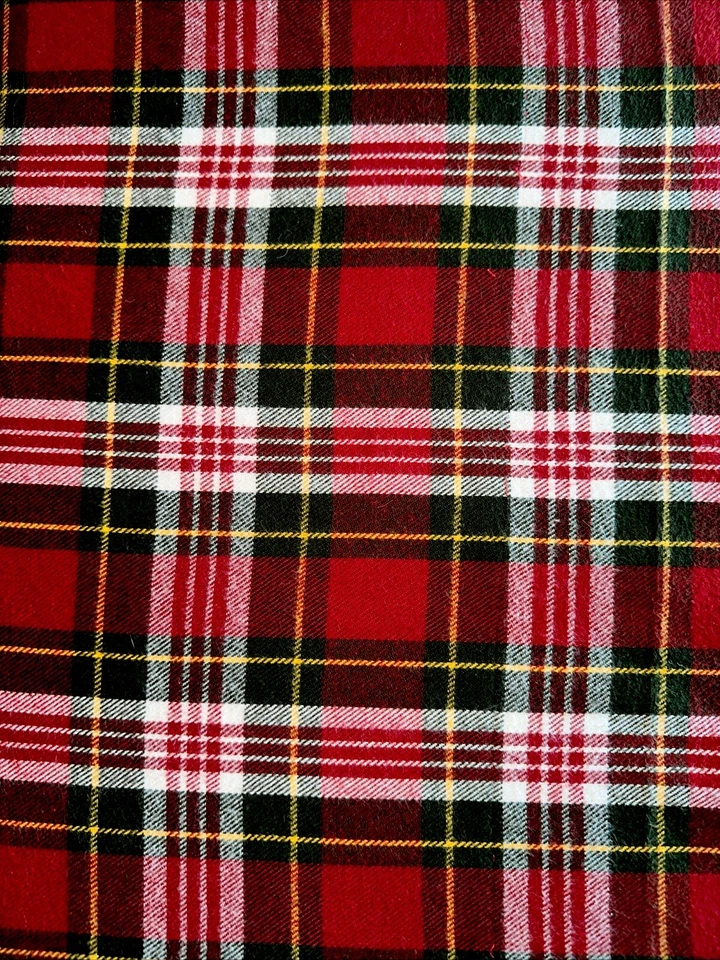 Fantástica tela de lana a cuadros/a cuadros de colección 43”x61” ideal para ropa fresca de otoño Foto 3 de 4