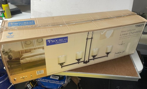 Progress Lighting Alexa 4-Light Antique Bronze Transitional Chandelier P4804-20 - Picture 7 of 13