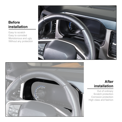 Inner Center Control Dash Board Cover Accessories Fit for Bronco 21+ Glosy Black - Picture 4 of 13
