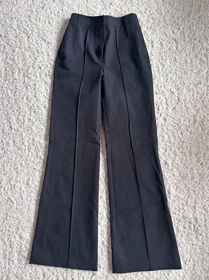 Jonathan Simkhai High Rise Bootcut Pants Black Cotton Blend Size 0