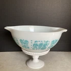 Vintage Pyrex Turquoise Butter Print 443 2.5 Qt Cinderella Amish Mixing Bowl EAU