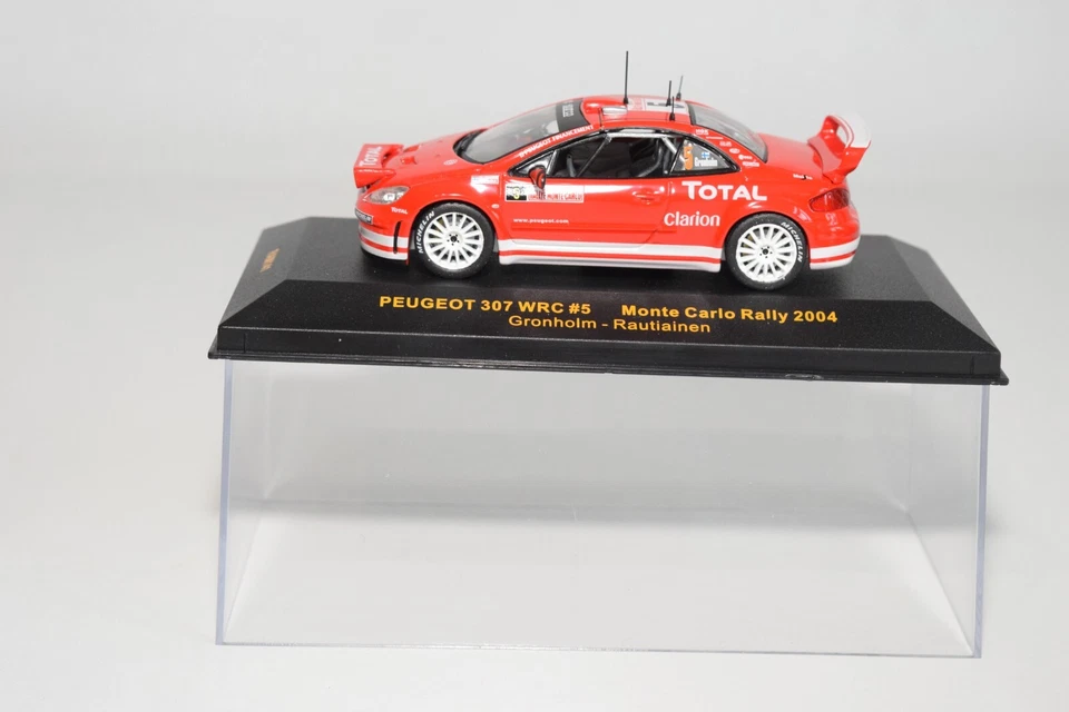 B21 1:43 IXO RAM141 PEUGEOT 307 WRC #5 MONTE CARLO 2004 GRONHOLM RAUTIAINEN SIN USAR, EN CAJA Foto 2 de 4