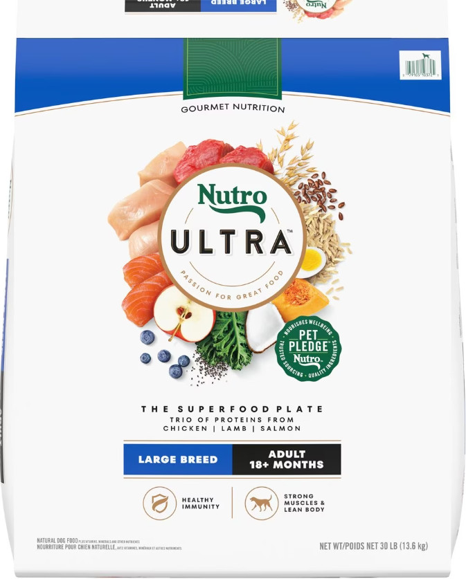 Nutro Ultra Large Breed Adult From Chicken, Lamb & Salmon Dry Dog Food, 30 lb