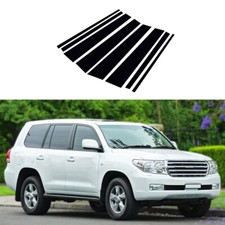 For Toyota Land Cruiser J200 2008-21 Glossy Black Window Door Pillar Post Cover For Toyota Land Cruiser J200 2008-21 Glossy Black Window Door Pillar Post Cover
