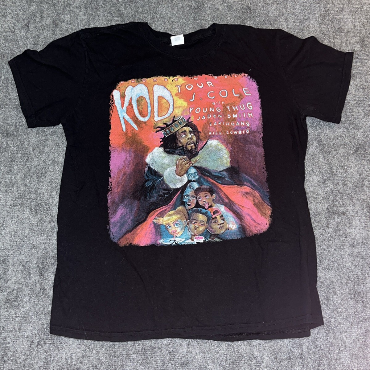 J Cole KOD Tour Double Sided T Shirt 2018 Young Thug Jaden Smith