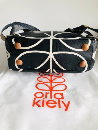 Orla Kiely Vintage Black White Large Laptop Sleeve Liquorice Tote Bag Backpack image 7