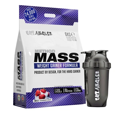 OUTANGLED Method Mass 6kg Weight Gainer Whey Protein Powder Clean Carbs Muscle Growth