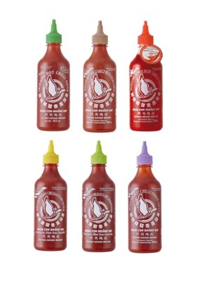SPAREN: 6er Set Sriracha Hot Chili Sauce ALLE Sorten 6 x 455ml Chilli Soße
