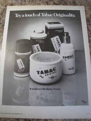 TRY A TOUCH OF TABAC ORIGINALITY REFRESHING CHANGE 1979 ADVERT A4 SIZE FILE C
