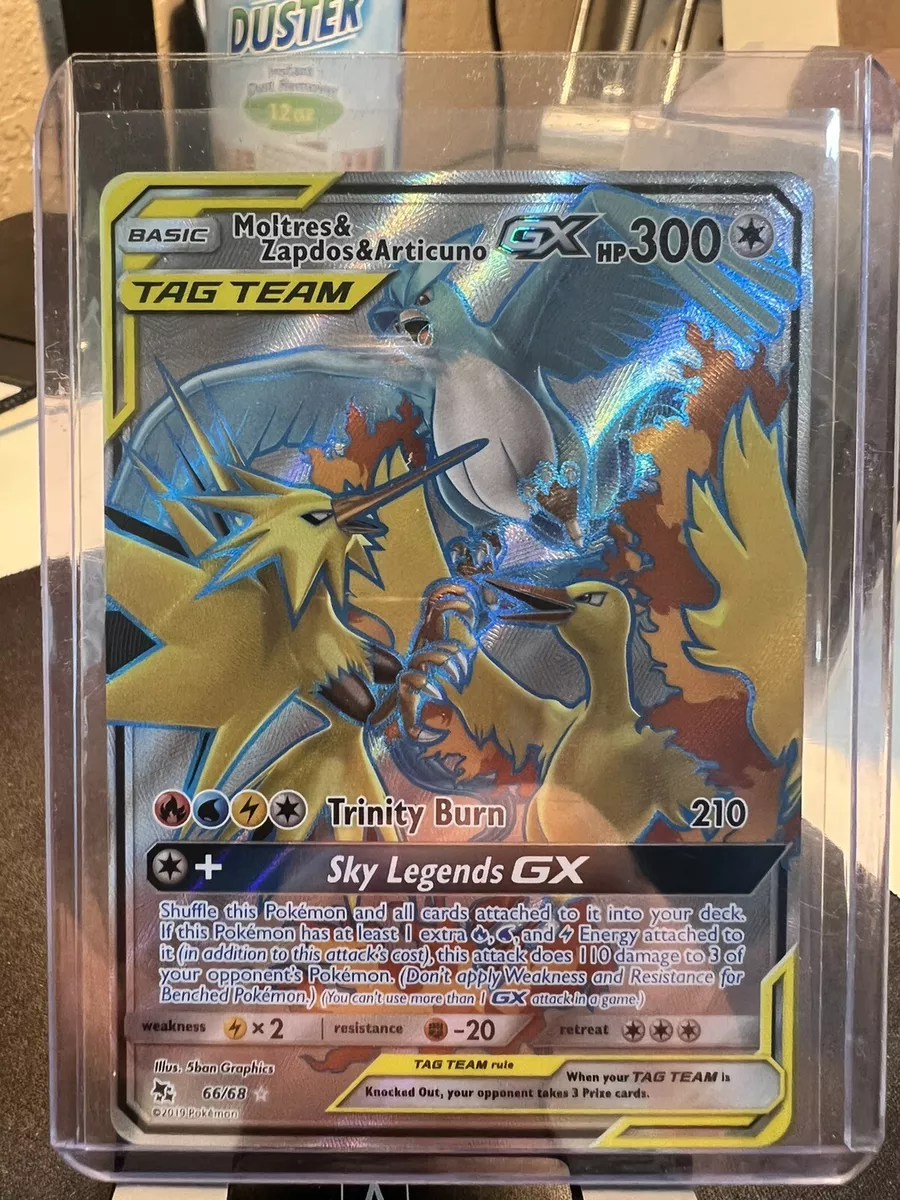 Moltres & Zapdos & Articuno Tag Team GX - 44/68 - Hidden Fates – Card  Cavern Trading Cards, LLC