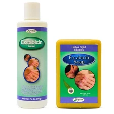 Arymar Escabicin Scabies Treatment Duo: Lotion 8 oz & Soap 3 oz Set