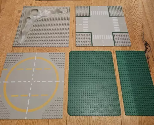 Lego Platten x 5 Lego Kreuzung, Lego Galaxy Explorer, Krater Baseplatte, weitere