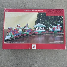 Dillard’s New Bright Holiday Express Animated Train Bears Motion Cars Box Tested