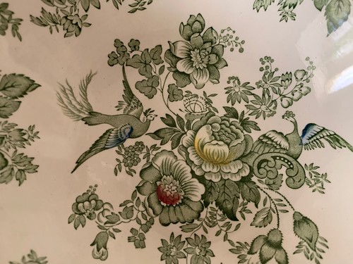 1960s Wedgwood Kent Green Multicolor 8” Serving Bowl - Picture 3 of 6