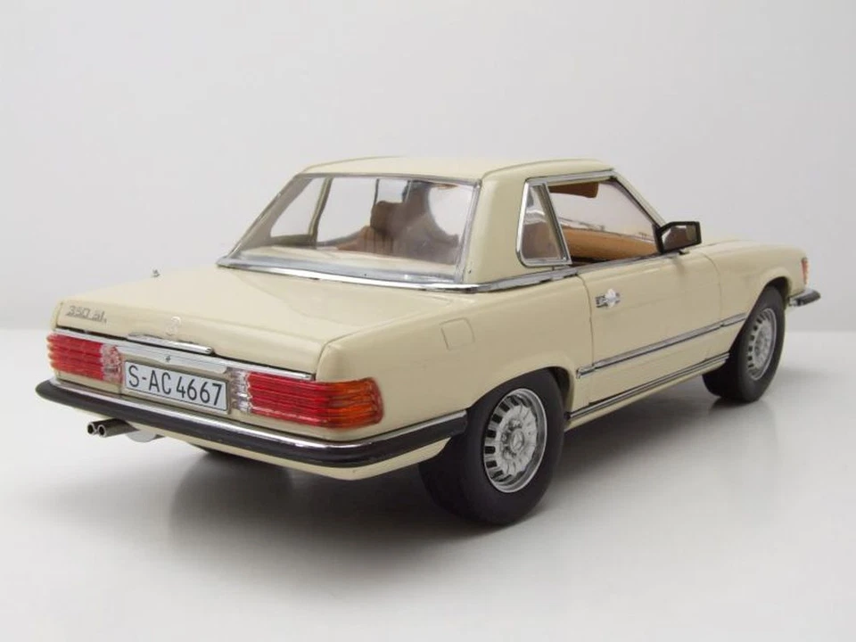 Mercedes 350 Sl Hardtop R107 1977 Marfil Coche a Escala Blanco 1:18 Sun Star - Imagen 2 de 4