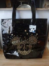 Sac fourre tout noir brillant Mickey étoiles 25 ème Disneyland Paris neuf