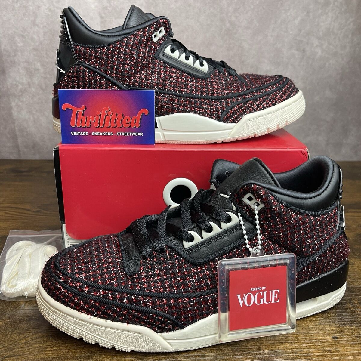 Anna Wintour x Air Jordan 3 Retro University Red Size 8.5 W Anna Wintour x Air Jordan 3 Retro University Red Size 8.5 W