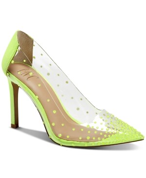 Inc Katey Clear Vinyl Pumps Women's Shoes, green bling, Size 8.5  733002152704 | eBay