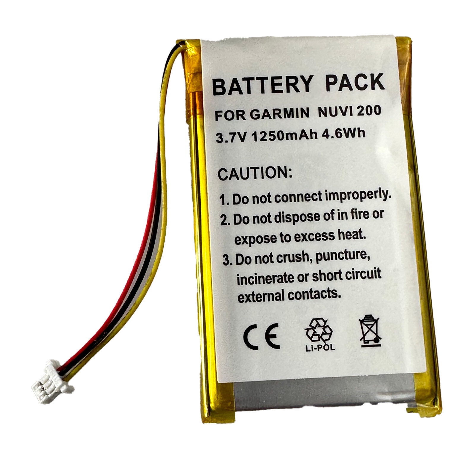 Battery for Garmin GPS Nuvi 200w 010-00621-10 361-0001-11 250 252W +Microfiber
