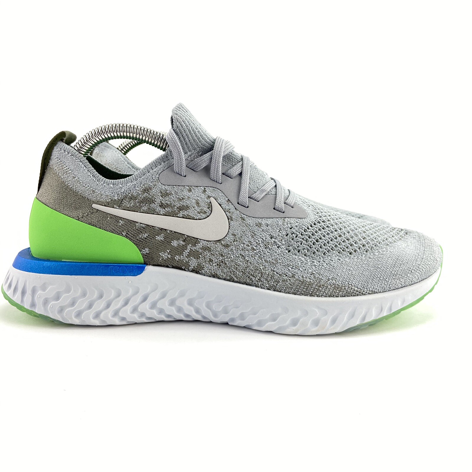 epic react flyknit wolf grey lime blast