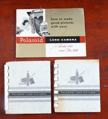 POLAROID MODEL 150 AND 800 INSTRUCTION BOOK, PLUS TWO PHOTO ALBUMS/204297