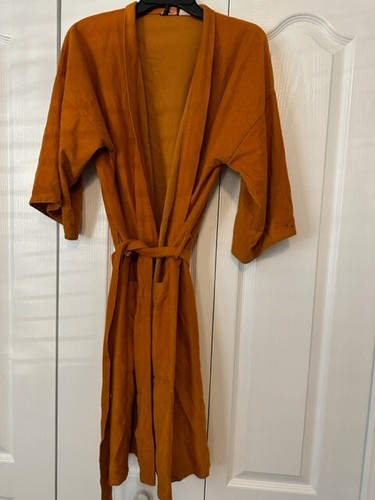 Vintage Kabuki Coat Polyester Robe Corporation Of America OS Rust Burnt Orange