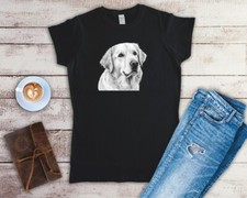 42 Different Pencil Drawing Dog Breeds G-Y Ladies Fitted T Shirt Small-2XL